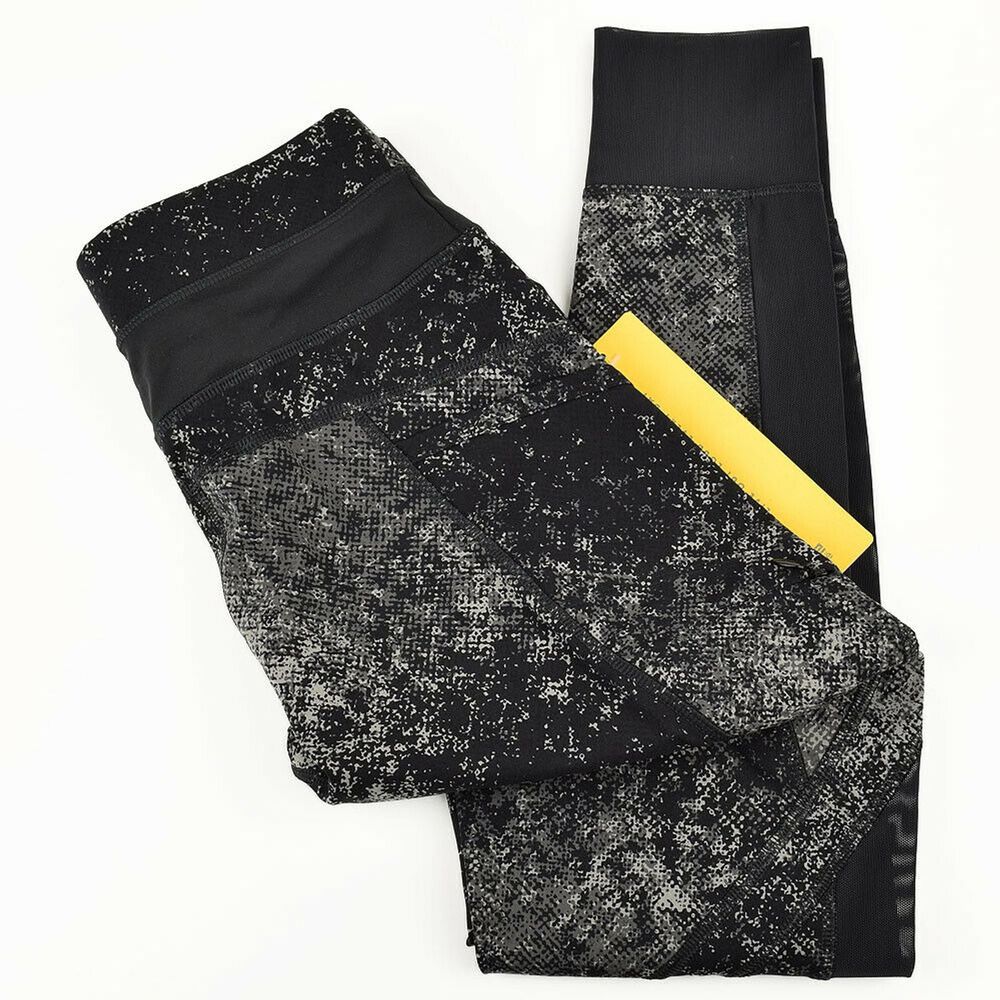 LOLE Black Pointillism BURST Ankle Leggings XS